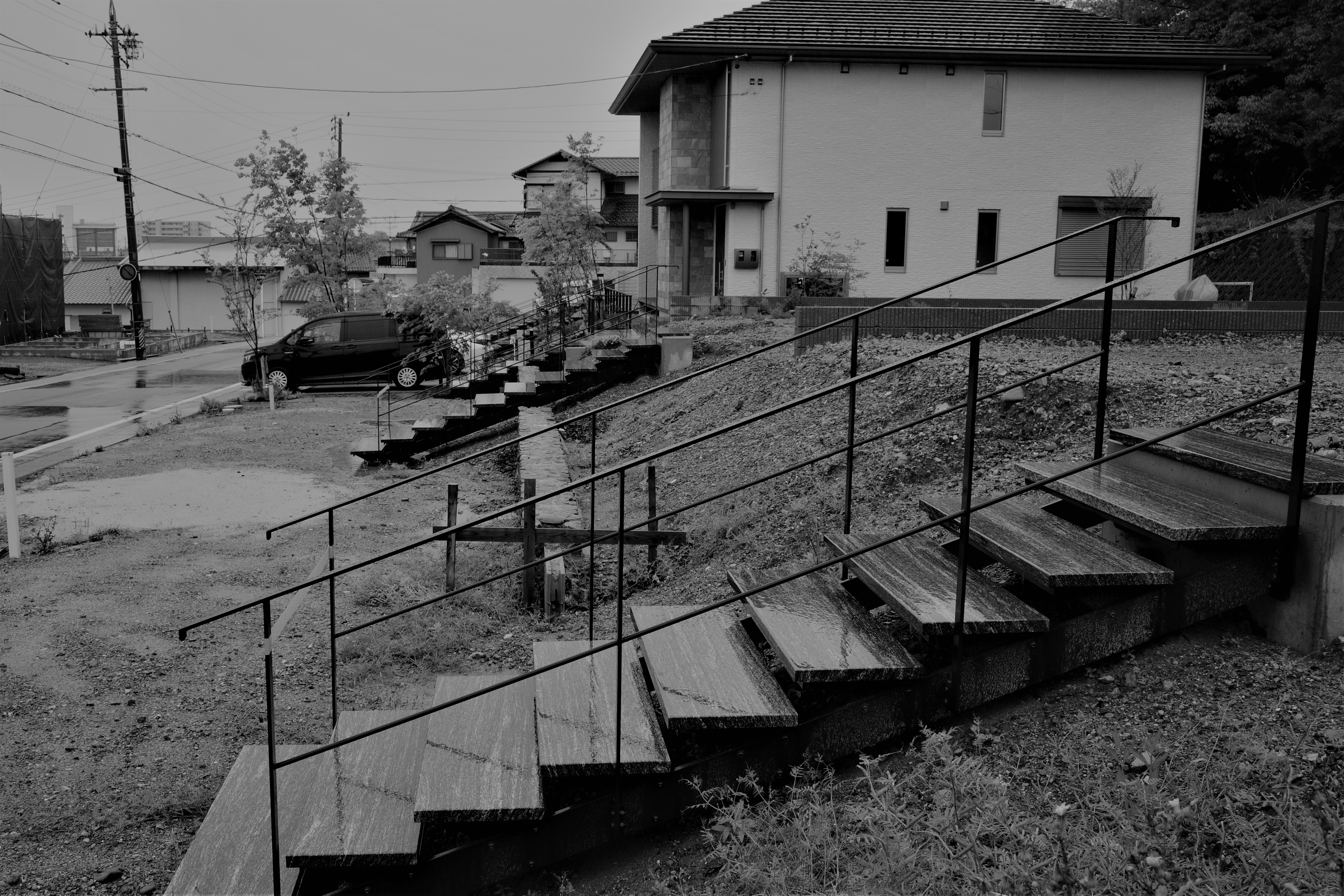 アプローチ階段手摺製作